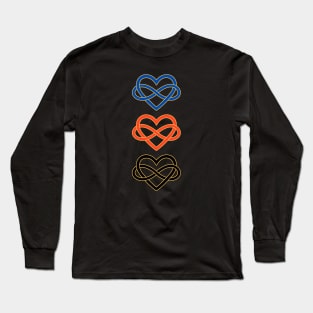 Polyamory 3 Infinity Hearts Long Sleeve T-Shirt